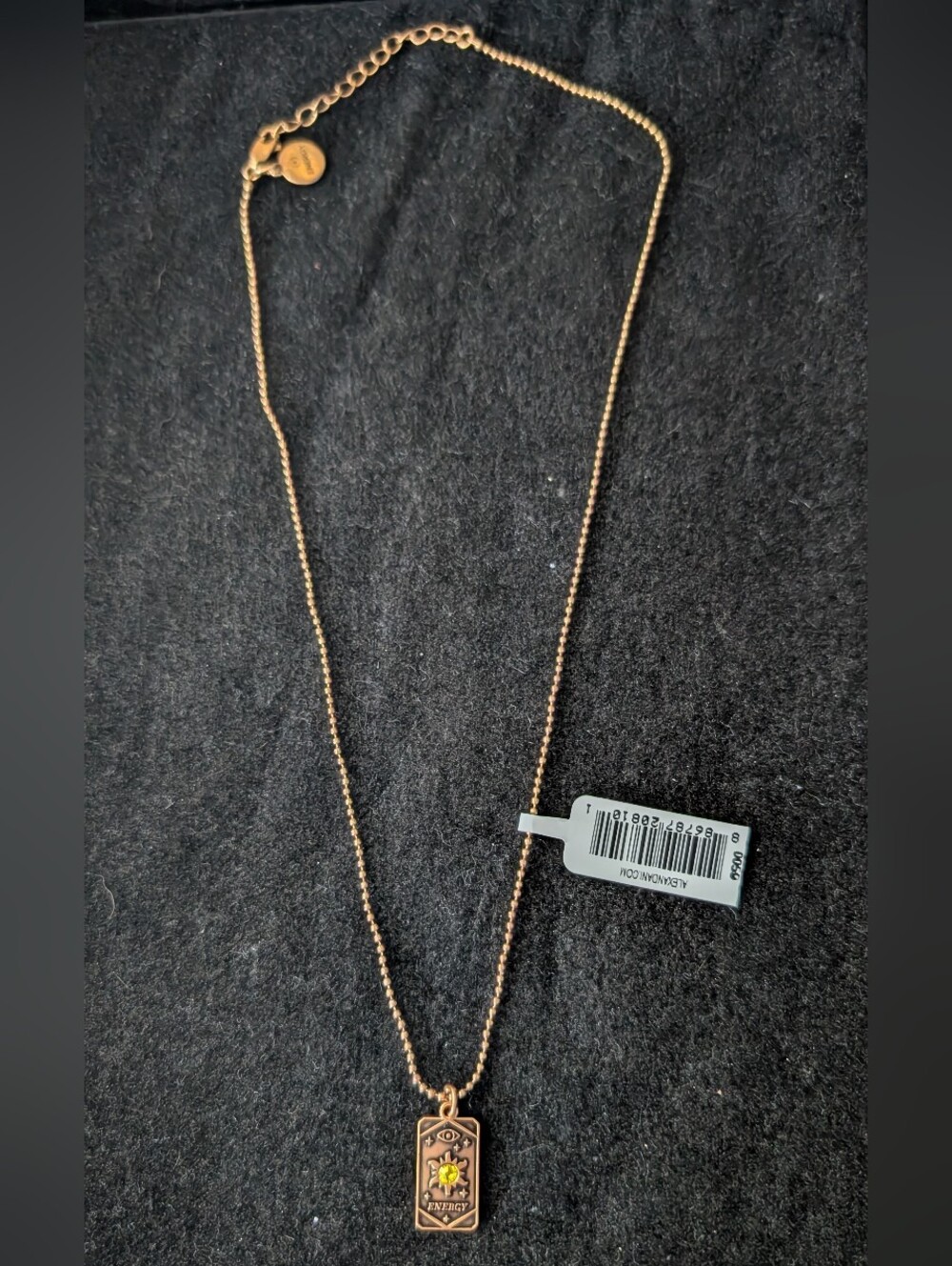 Alex and Ani Antique Gold Finish Energy Tarot Pendant Necklace